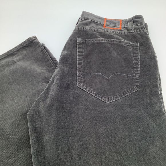 Hugo Boss Orange Mens Suede Feel Button Fly Pants - Picture 2 of 5